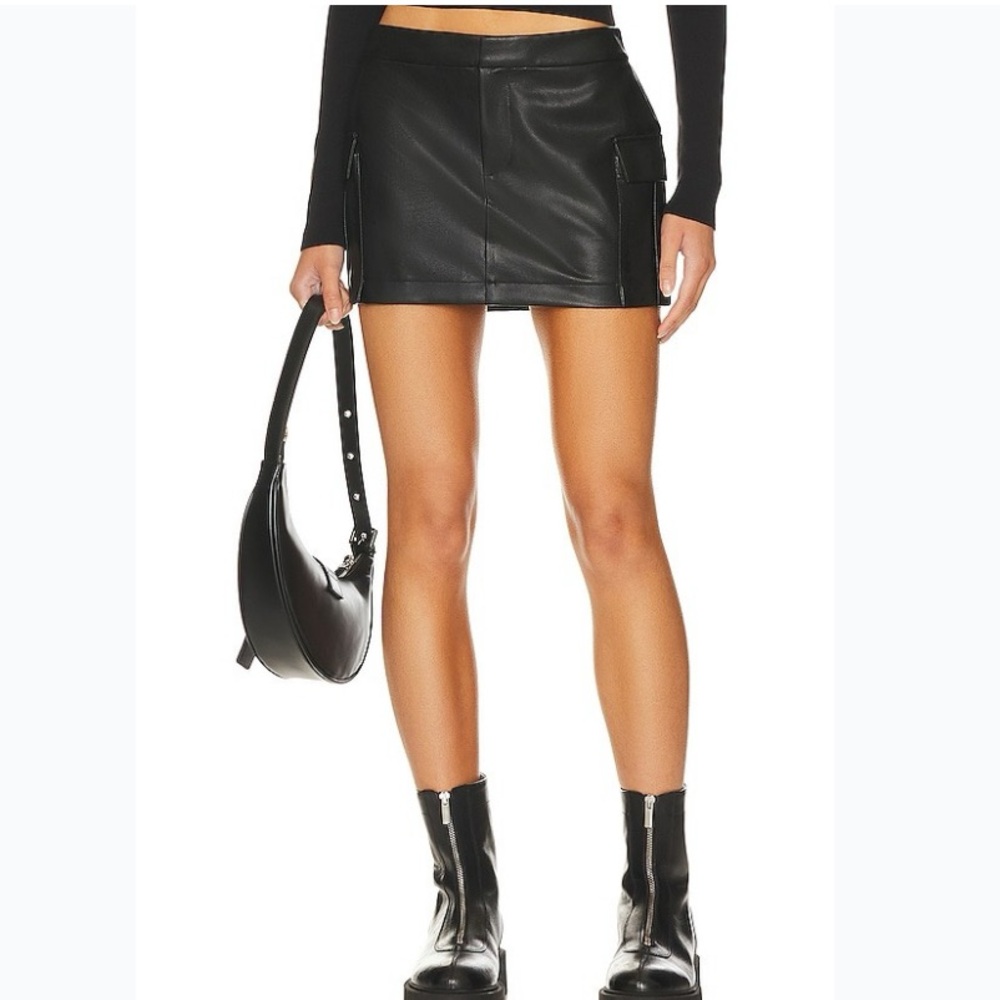 Superdown Sleek Black Mini Skirt
